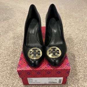 Tory Burch Black Alice 65MM Wedge Size 9.5